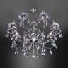 Классическая подвесная люстра с хрусталем Eurosvet Escada 10109/8 хром/лазурный хрусталь Strotskis