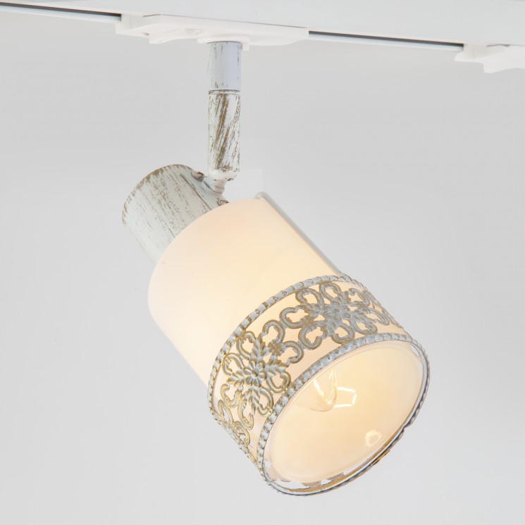 Трековый светильник Eurosvet Silvia 20075/1 белый с золотом