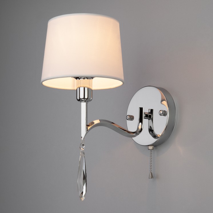 Светильник настенный Eurosvet Madera 10093/1 хром/прозрачный хрусталь Strotskis