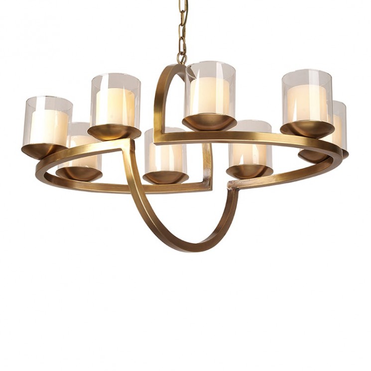 Люстра подвесная Newport 35008+1/S brass