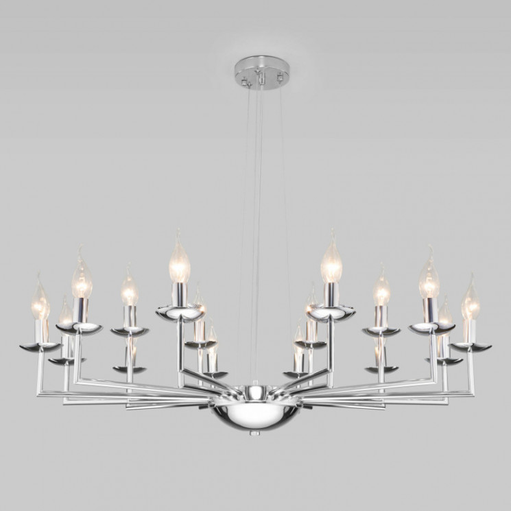 Подвесная люстра Eurosvet 60150/18 хром CARISO