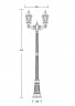 Уличный фонарный столб YAOHUALUX 91409MA Gb ромб ASTORIA 2M
