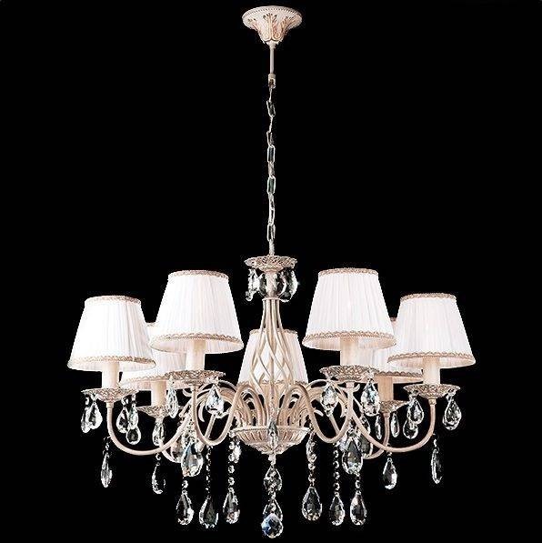 Люстра Eurosvet 3637/7 белый с золотом/прозрачный хрусталь Strotskis