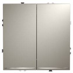 Выключатель двухклавишный проходной VOLTUM VLS020403 кашемир