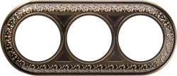 Рамка на 3 поста бронза Werkel WL70-frame-03 Antik Runda