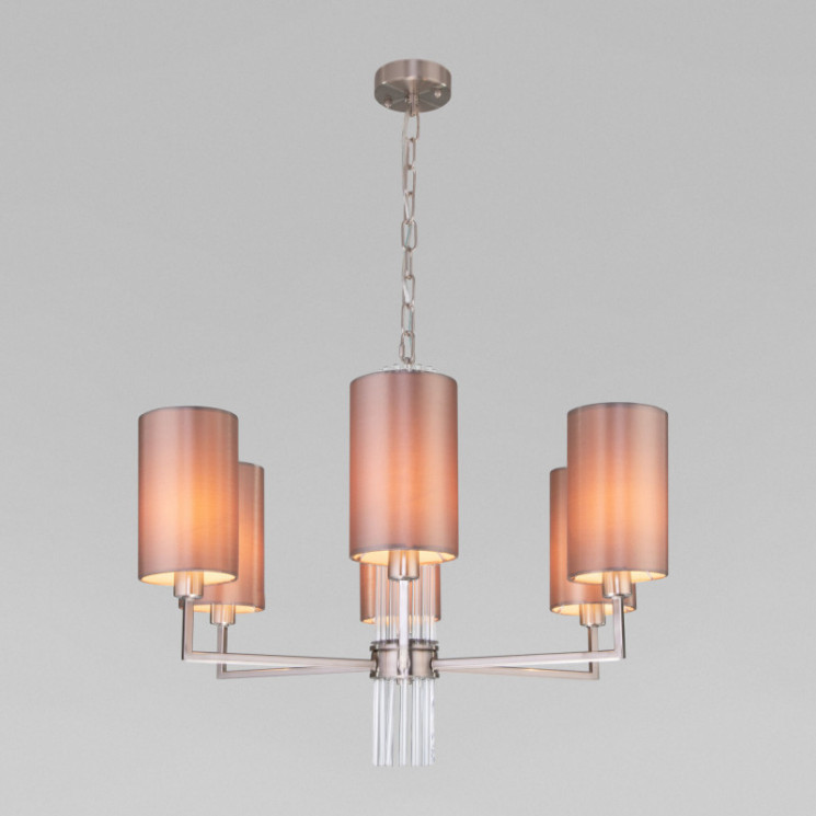 Подвесная люстра Eurosvet 60134/6 никель Soffio