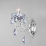 Классическое хрустальное бра Eurosvet Escada 10109/1 хром/лазурный хрусталь Strotskis