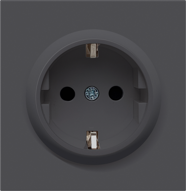 Накладка для розетки Donel Schuko с заземлением со шторками 16A 250 В~, черный, серия R98 DA22028