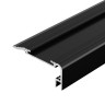 Профиль для подсветки ступеней STAIR-W60-2000 ANOD BLACK Arlight, Алюминий черный 060867 с антискользящей вставкой 2 м