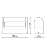 Фасадный светильник ODEON LIGHT 7118/12WL коричневый/металл IP65 LED 12W 800Лм 3000K 220~240V 115° TWINSET Ширина 17,6 см Высота 11 см 